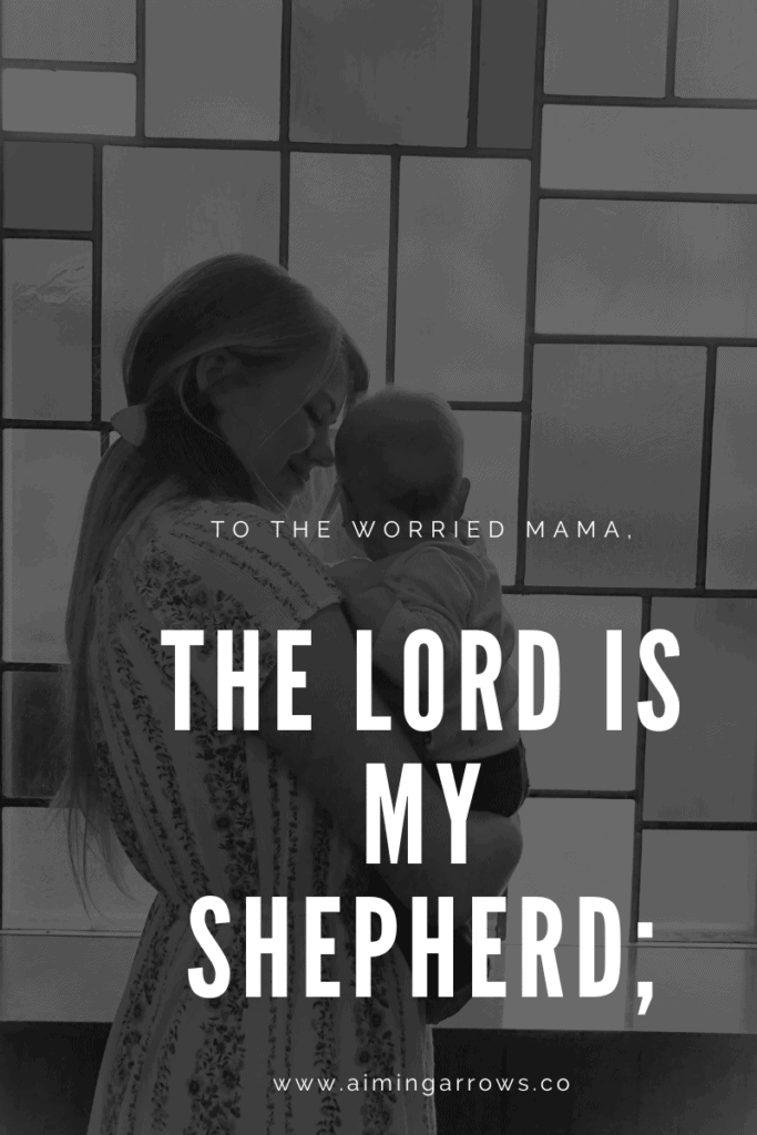 psalm 23:1 verse, the Lord is my Shepherd, Bible verses for Mamas who worry 